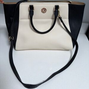 Elegant Black and Cream Tote Bag